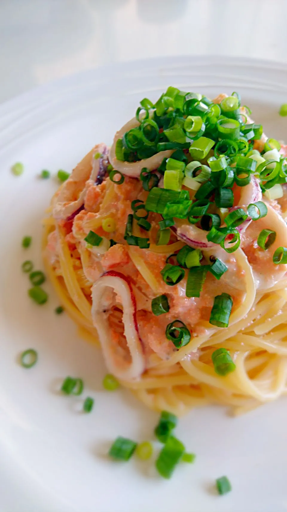 🦑イカと明太子のクリームパスタ🍝|じょうさん