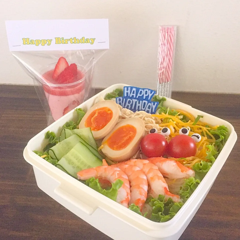 Birthday そうめん弁当&イチゴのムース|ゆかつさん