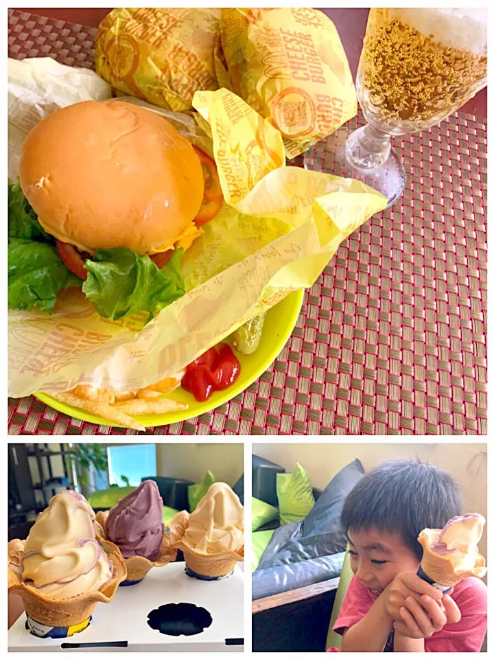 McDonald lunch🎵extra vegetables Cheese hamburger🍔お野菜追加でﾍﾞｼﾞｰﾁｰｽﾞﾏｯｸ♪|🌈Ami🍻さん