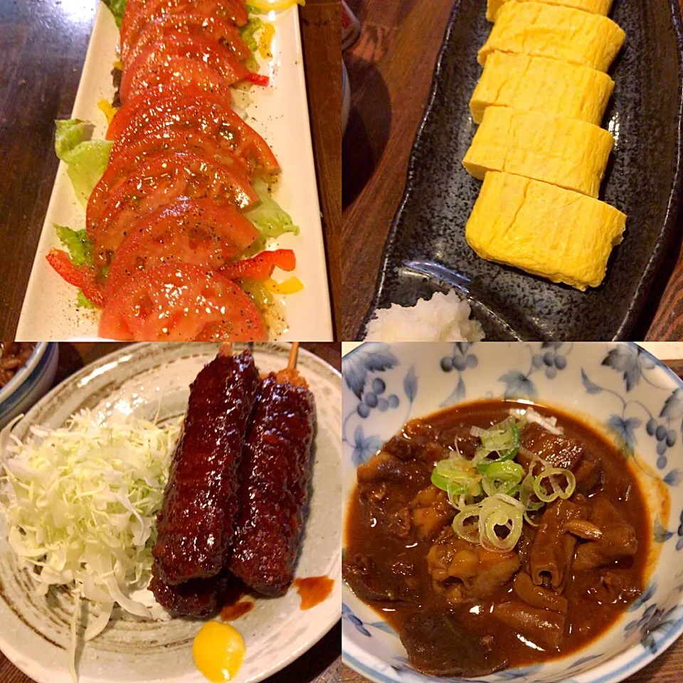 トマトサラダ🍅
だし巻き🍳
串かつ味噌
どて煮|るみおんさん