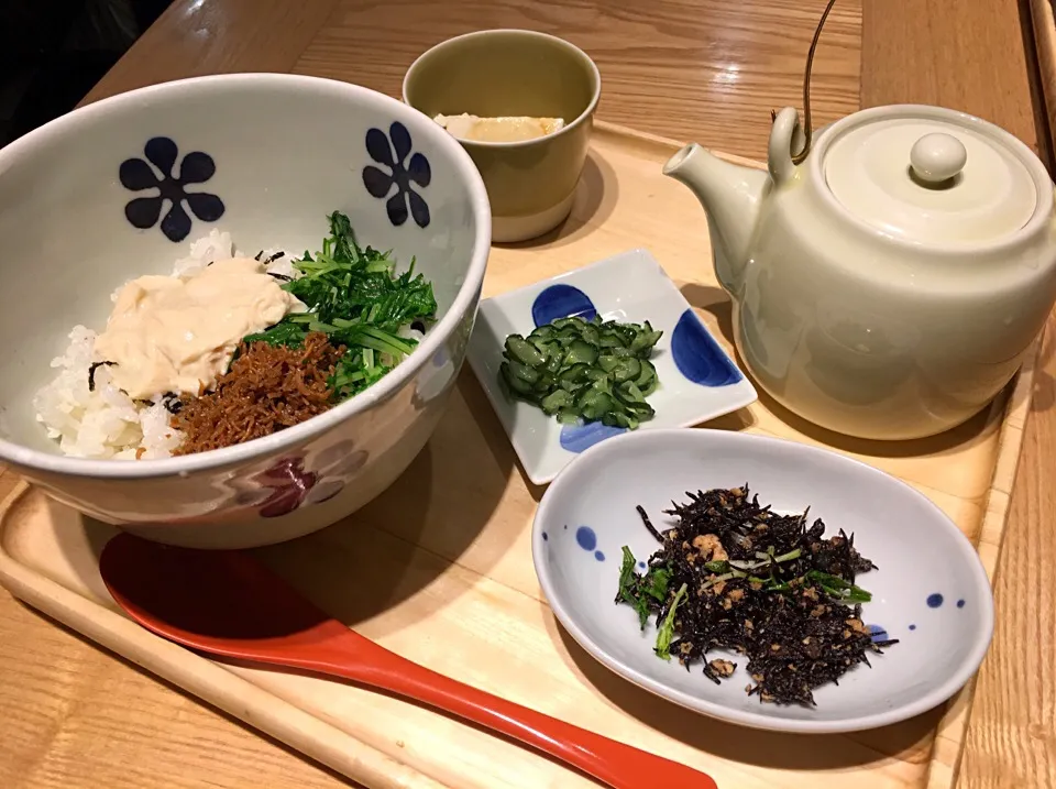 Snapdishの料理写真:生湯葉とちりめん山椒の
出汁茶漬け
#だし茶漬け|eiyadeさん