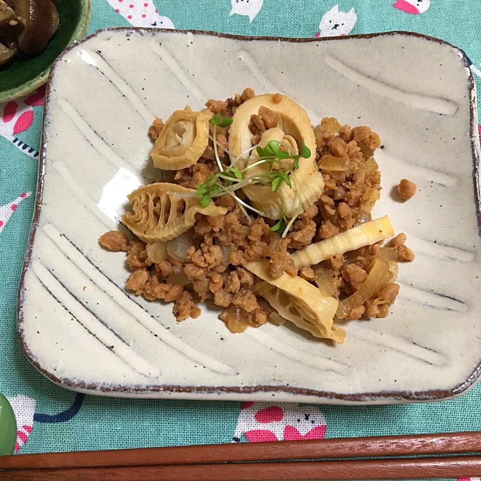 筍とミンチの炒め物|あさかさん