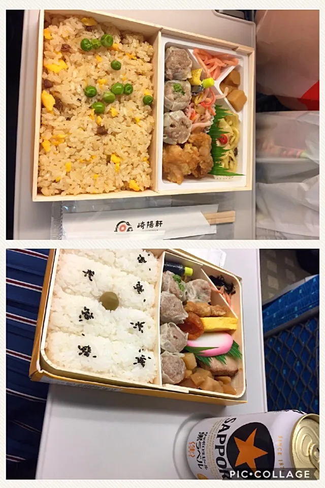 Snapdishの料理写真:帰りの新幹線で#崎陽軒#シウマイ御弁当#炒飯弁当#シウマイ弁当|すかラインさん