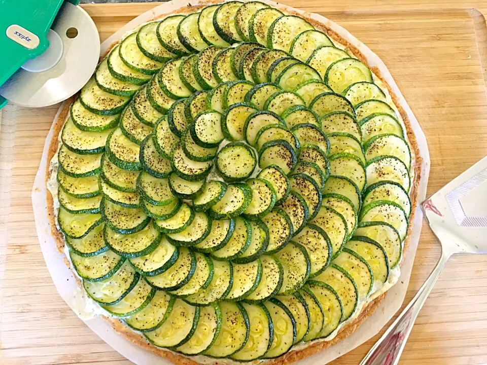 Zucchini Tart with herbed cream cheese|Bridgetさん