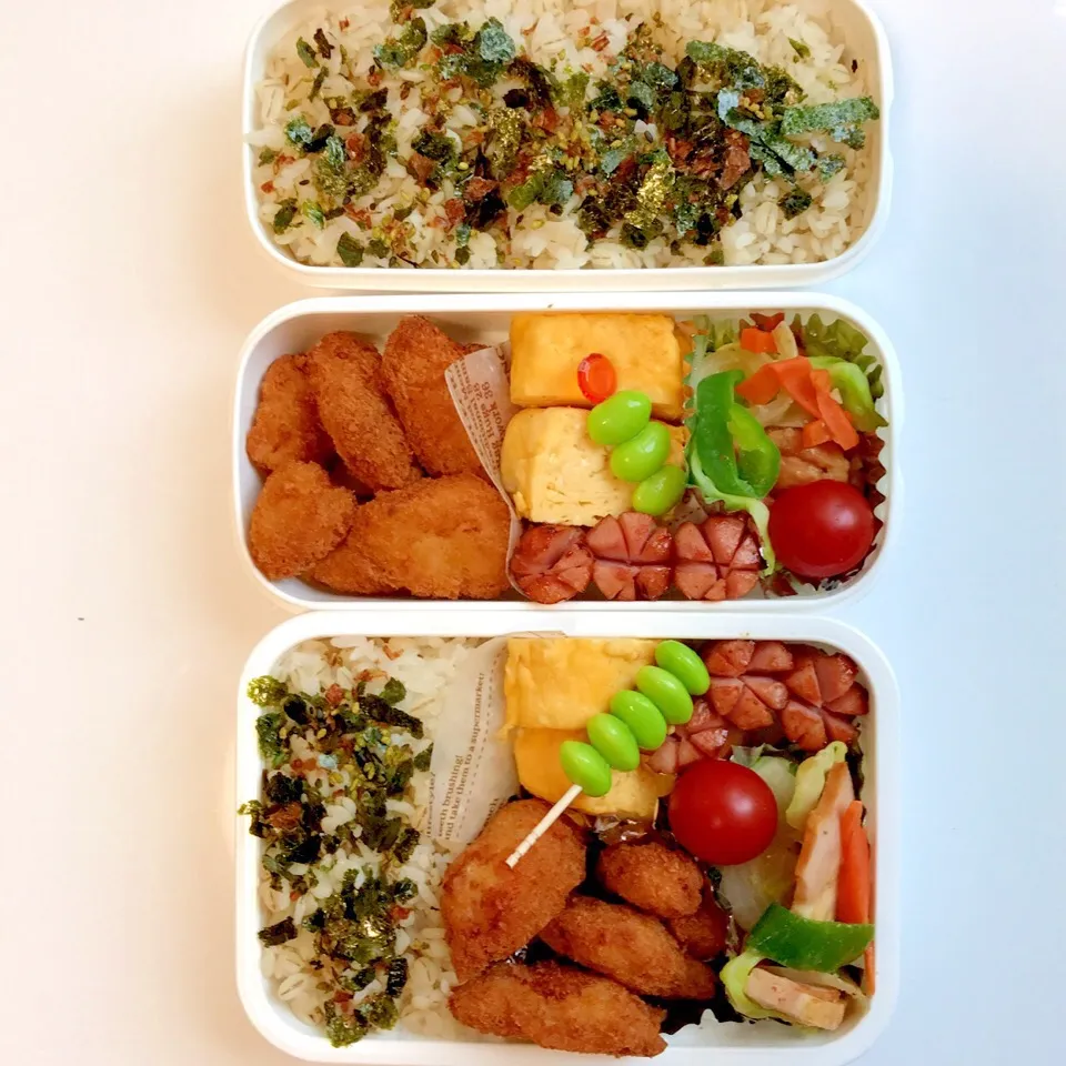 パパと娘っちのお弁当(^^)
#お弁当 #麦ご飯|kakoさん