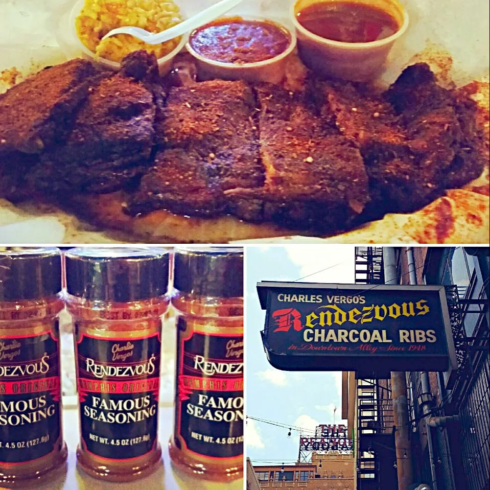 Memphis Bbq Lamb ribs at Rendezvous restaurant with thier famous dry rubs.|Jihollandさん