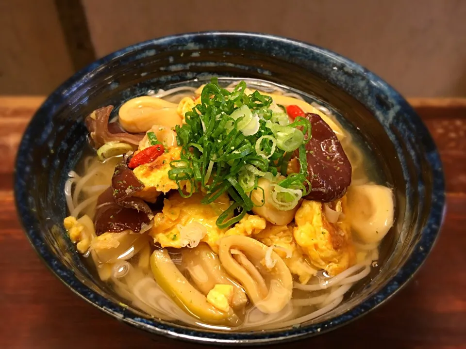 Snapdishの料理写真:破竹筍と生キクラゲの卵炒そうめん4|半田手延べそうめんの店 阿波や壱兆さん