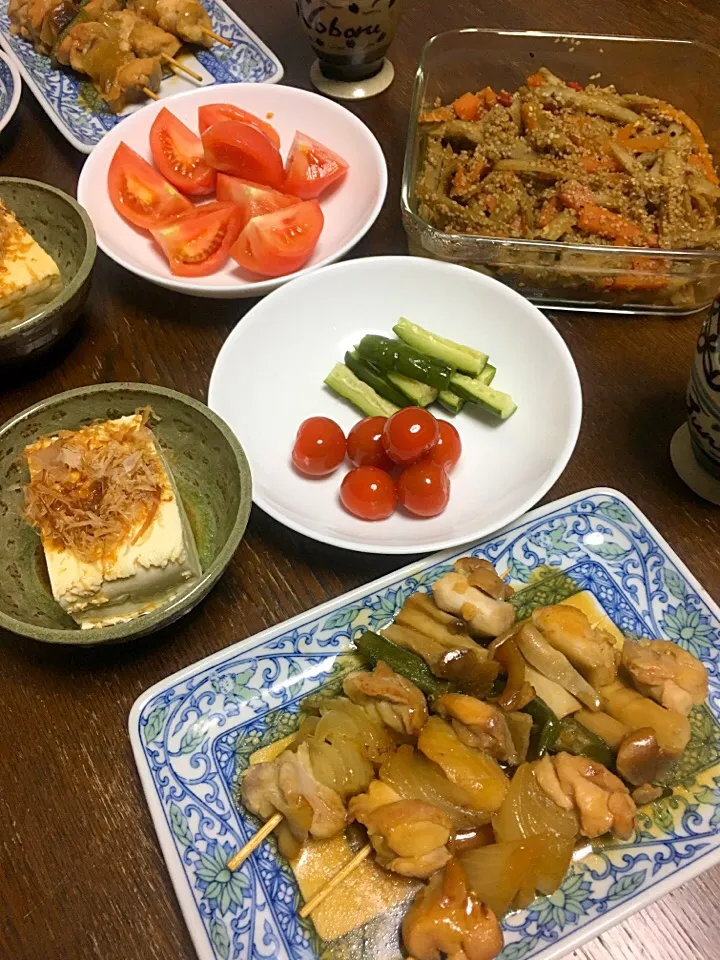 焼き鳥、きんぴら和食だよ！|うさママさん