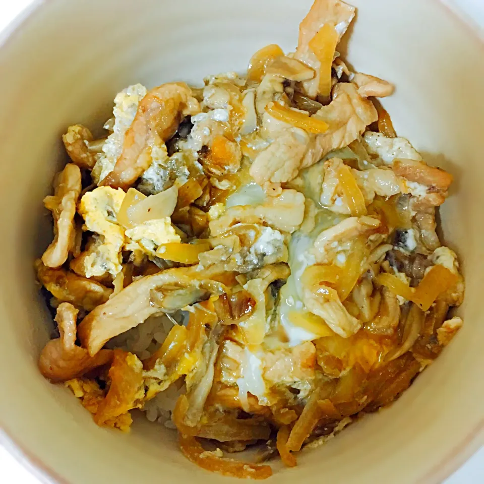 Pork and maitake mash room omelet on rice|Yukiさん