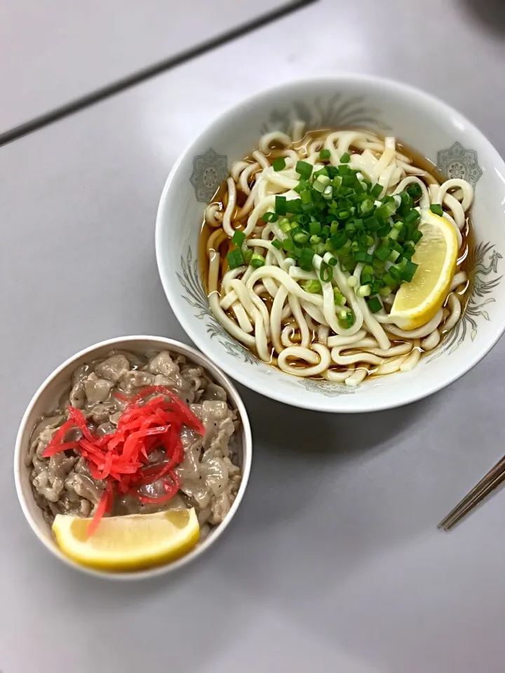 ネギ塩豚丼とぶっかけ冷やし|Dスケさん