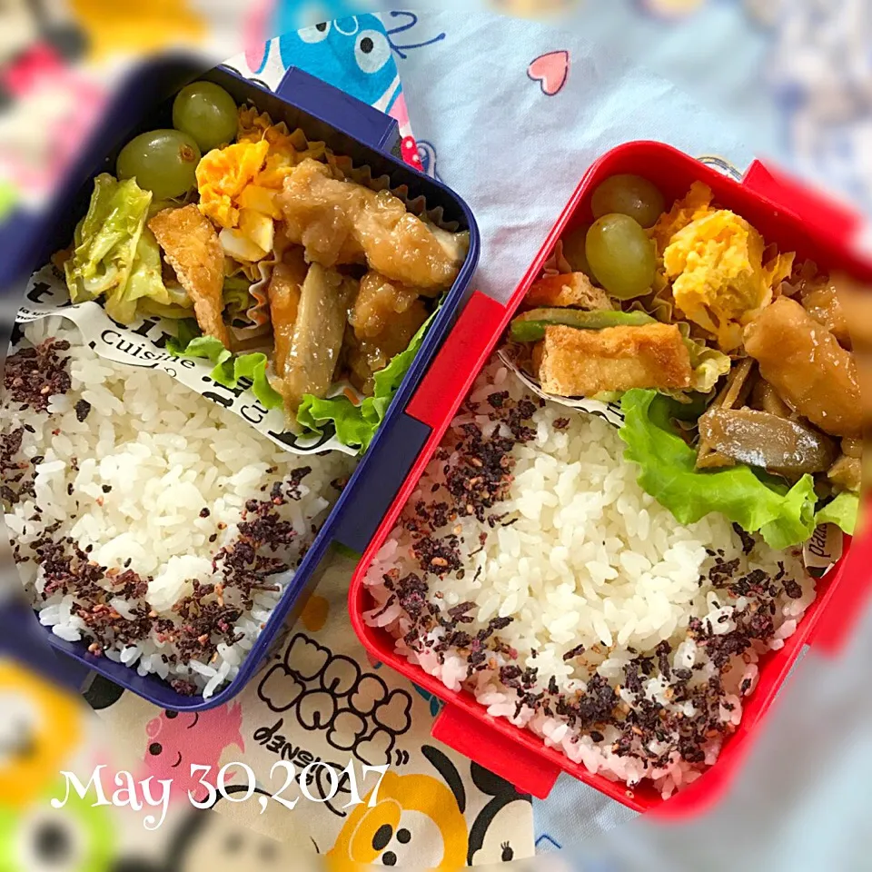 今日の#女子中学生弁当 は、鶏胸肉と牛蒡の甘辛炒め|Hiroko Kさん