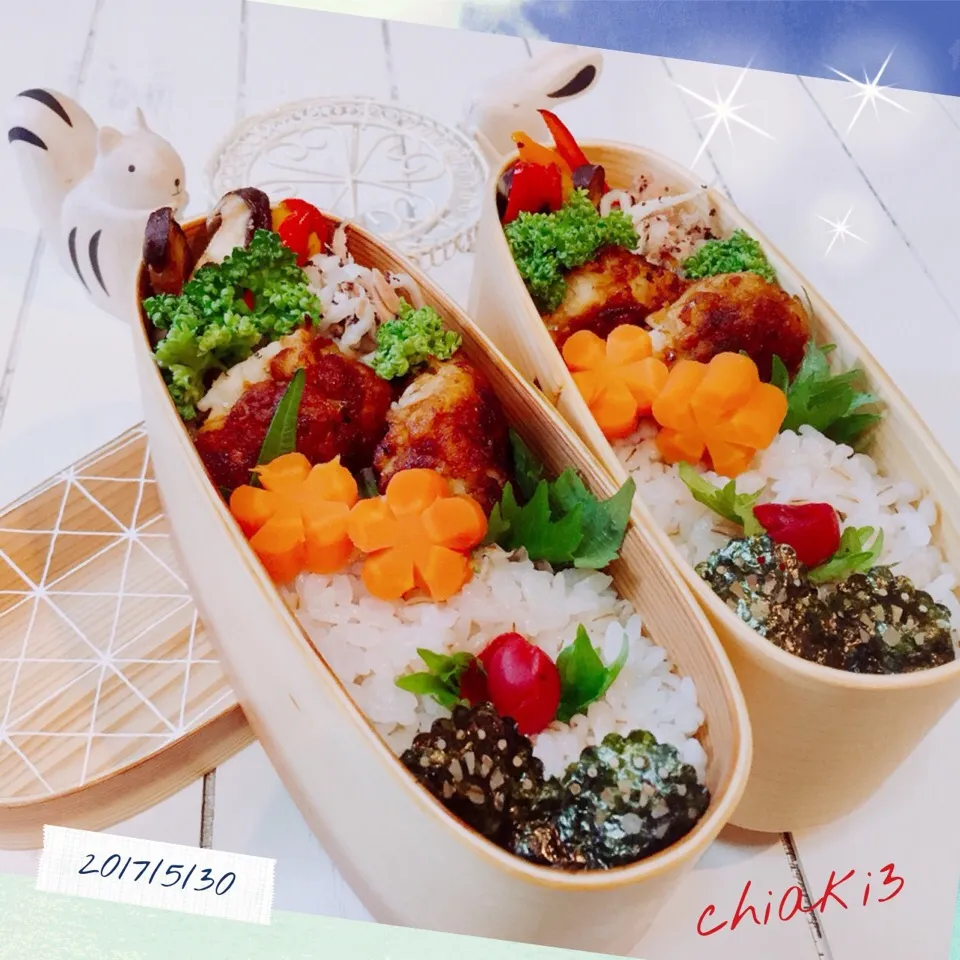 Snapdishの料理写真:娘とわたしのお弁当 0530🌞|chiaki3（平川ちあき）さん