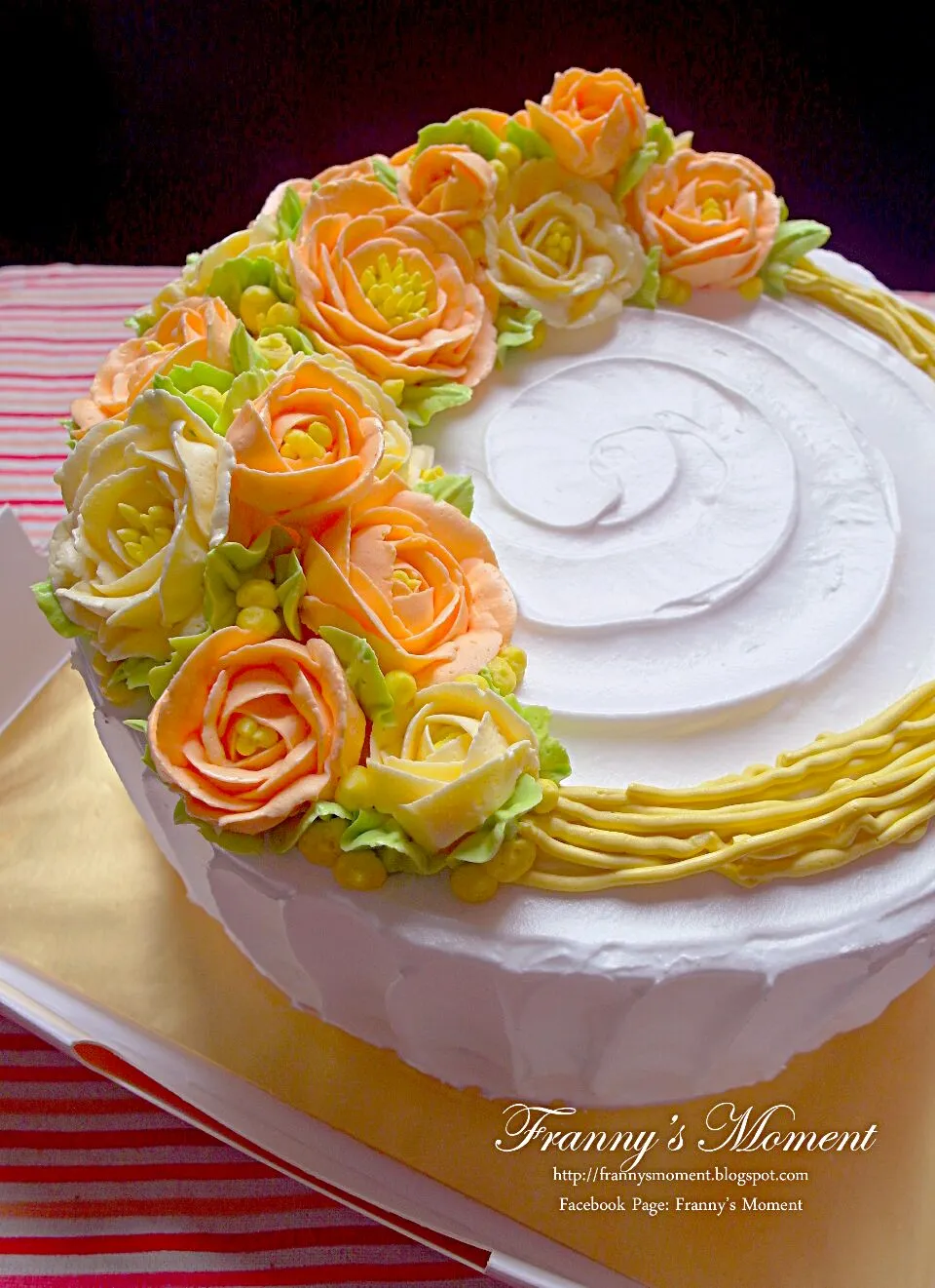 buttercream flowers cake|Frannyさん