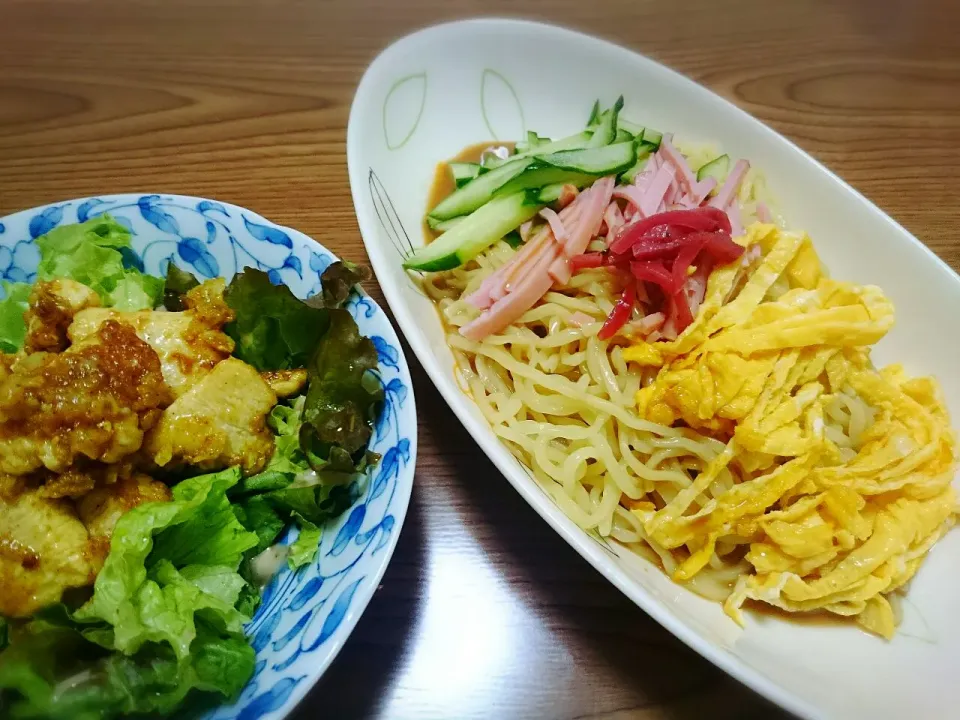 ・冷やし中華
・鶏胸肉のカレー炒めサラダ|ようかんさん