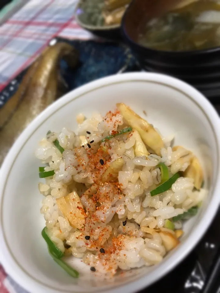 Snapdishの料理写真:たけのこまぜごはん
#たけのこ #まぜごはん #もち麦ごはん|tun223さん