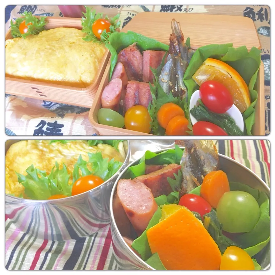 Snapdishの料理写真:20170531 web・王子お弁当◡̈⋆（上段）・myお弁当◡̈⋆（下段）|《 Rie 》pochiko3xxxさん