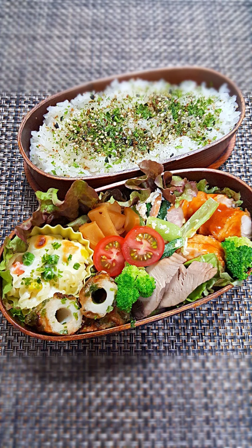 今日のお弁当🎵　ロールチキン🐔🐔🐔|クッキングオヤジさん