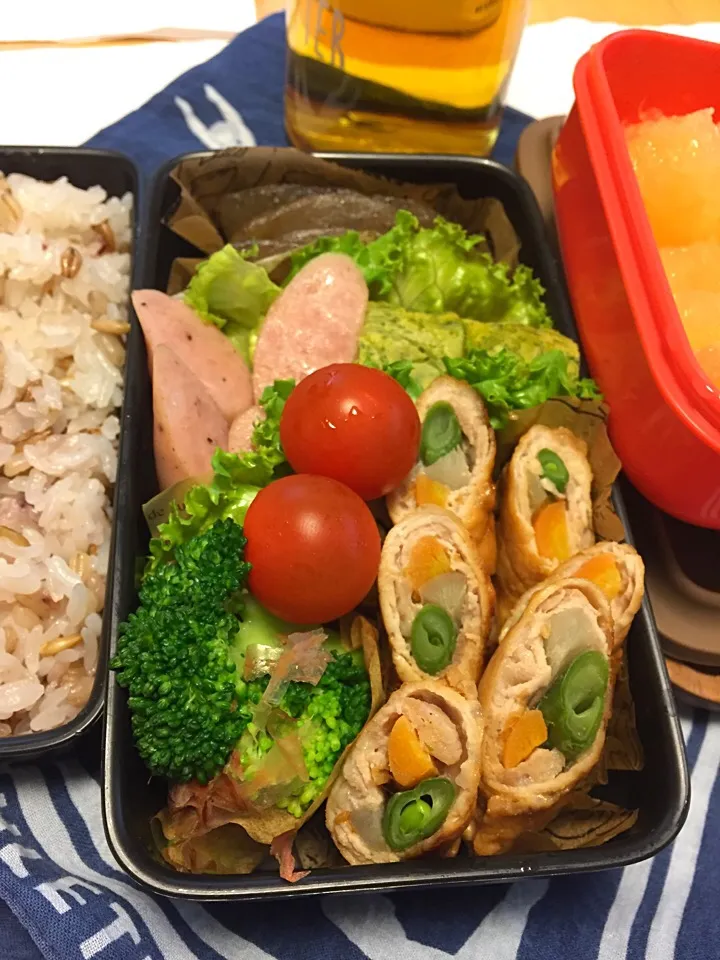 女子高校生用 肉巻き弁当|riorieさん