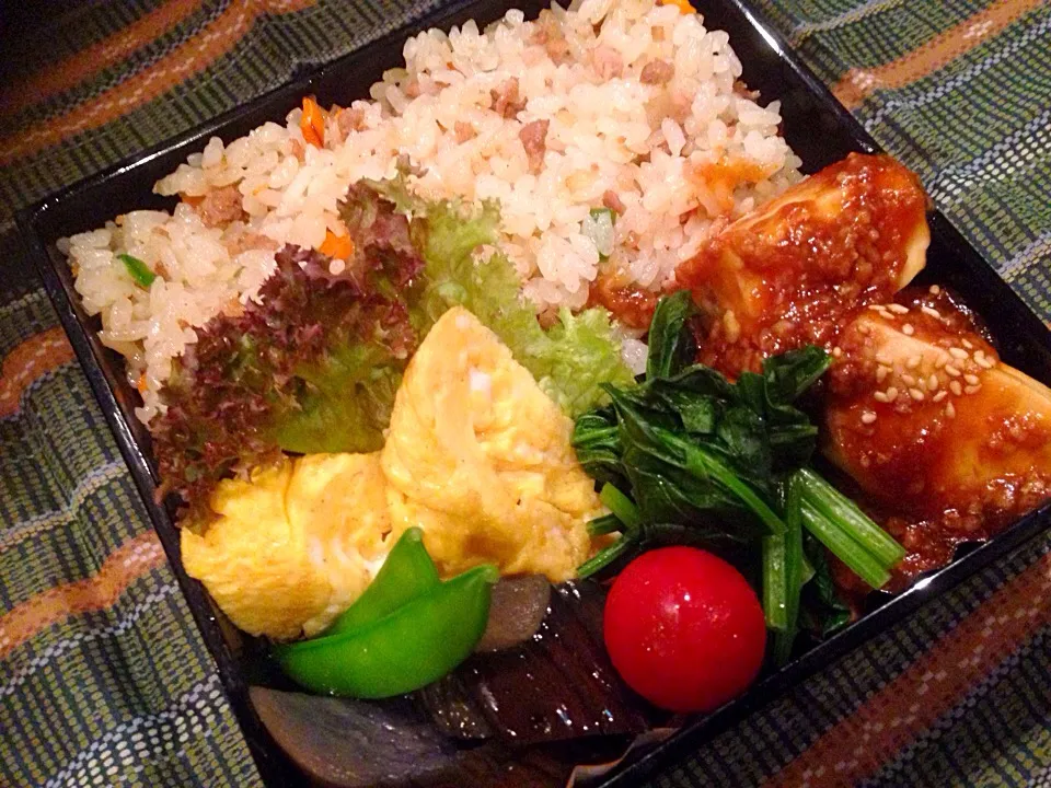 今日はチャーハンと麻婆豆腐弁当^ ^|愛ママさん