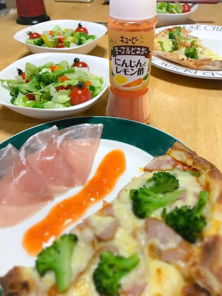 ピザに合う‼️美味しい〜😋🍕 #キユーピー #テーブルビネガー #にんじんとレモン酢|川村大作さん