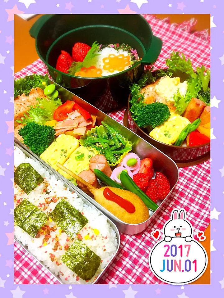 Snapdishの料理写真:高3娘&高1息子のお弁当|Chiekoさん