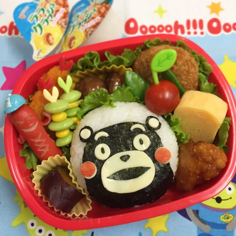 6/1 次男坊(2年生) 
動物園へ遠足deくまモン弁当♪ 
#遠足弁当 #キャラ弁 #パパが作る #くまモン弁当 #くまモン#ソーセー人|うっちーさん