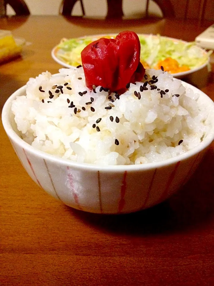 発芽玄米＆もち麦ご飯🍚梅干し乗っけ|まいりさん