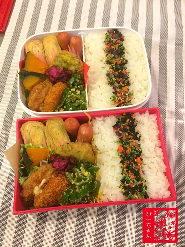 Snapdishの料理写真:姉妹☆高校生弁当😊352日目と31日目|☆ぴ〜ちゃん☆さん