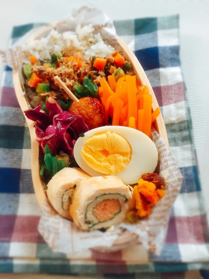 Snapdishの料理写真:◇今日のお弁当◇
#お弁当 #手作り弁当 #家族弁当 なんか全体的に#オレンジ|sa12aiさん