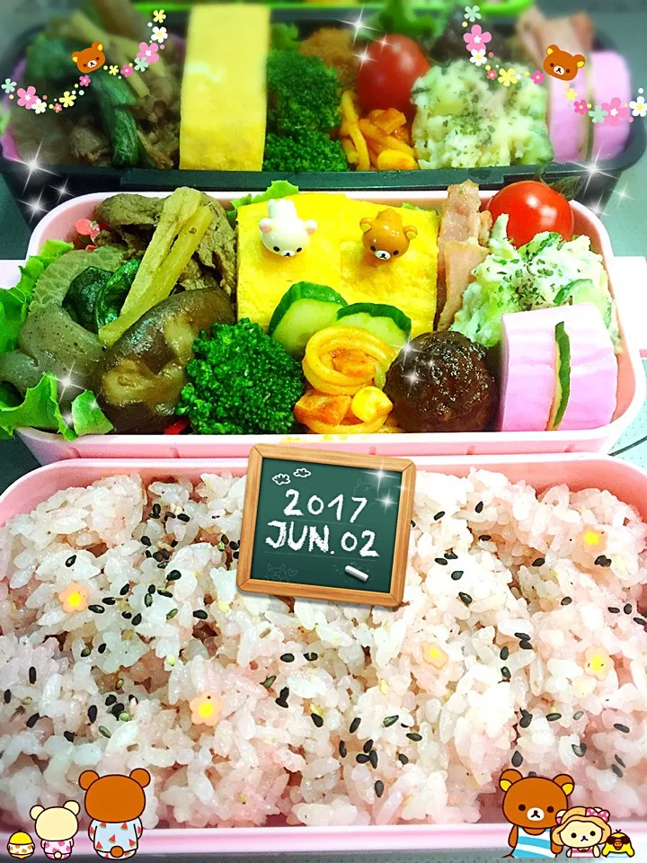 本日の3人分のお弁当🍱の出来上がり〜😅|しずママさん