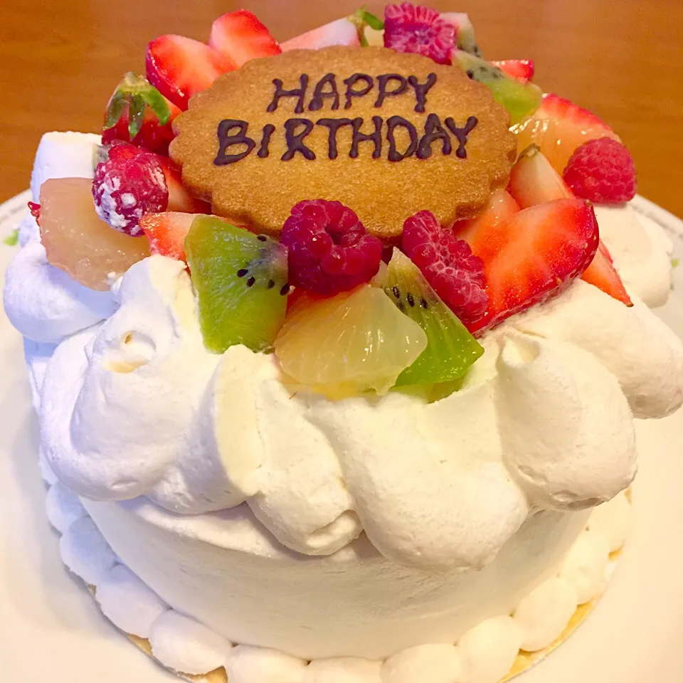 Snapdishの料理写真:バースデーケーキ|Megumi Aibaraさん