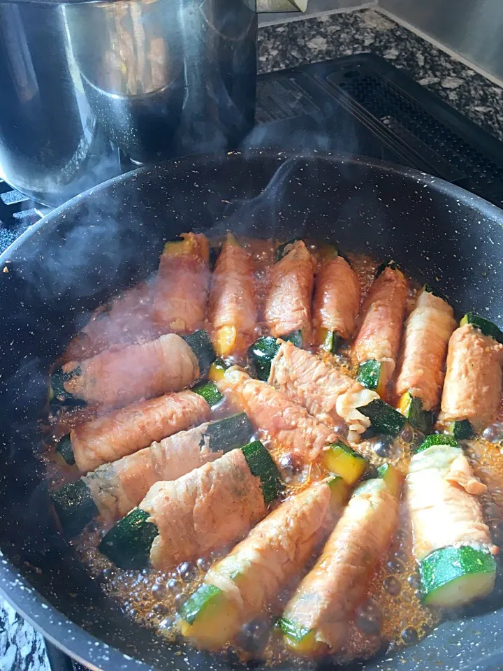 ズッキーニの肉巻き甘辛煮|祝美樹さん