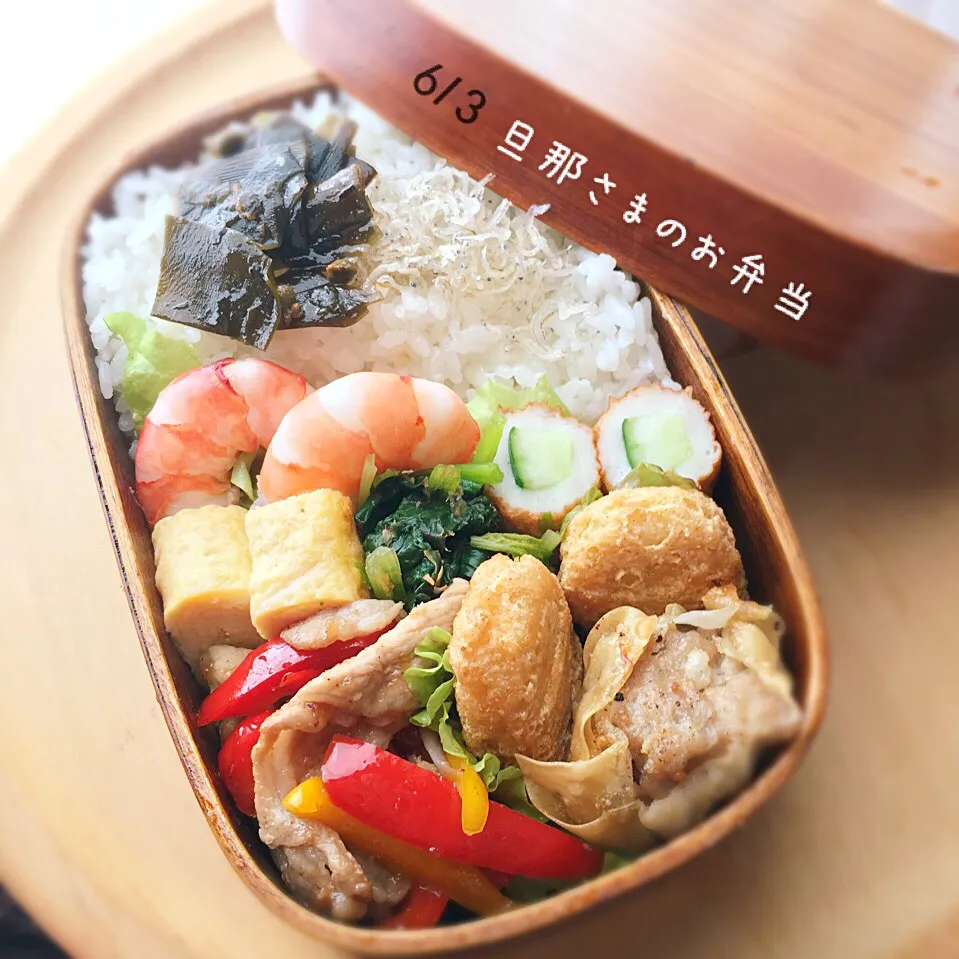 Snapdishの料理写真:6月3日(土) 旦那さまのお弁当|みかりんさん