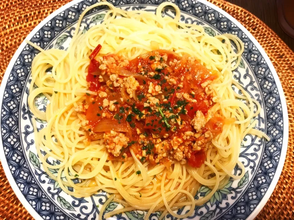 Snapdishの料理写真:ミートソースパスタ|江口亜梨子さん