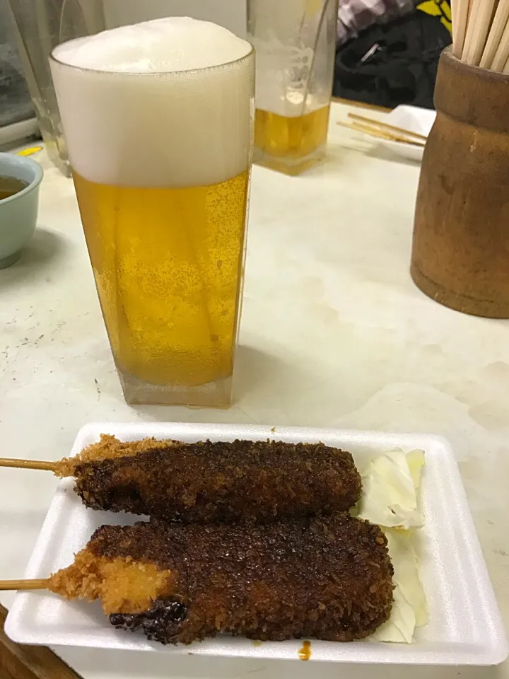 Snapdishの料理写真:【競輪場メシ】四日市競輪場の味噌串カツ|あつしさん