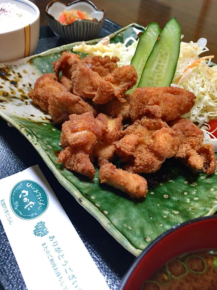 東栄若鶏唐揚げ定食|ダンディ☆和田さん