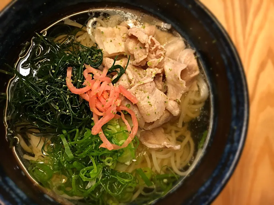 豚しゃぶとおかひじきのぽん酢そうめん3|半田手延べそうめんの店 阿波や壱兆さん