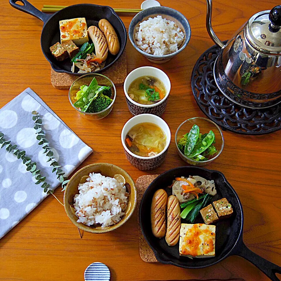 スキレット和食朝ごはん〜。|@chieko_tanabe_さん