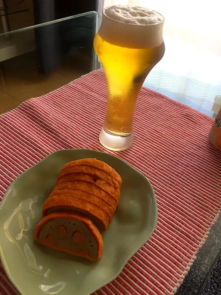 The evening on Sunday
In lotus root, spicy fish eggs|あんさん