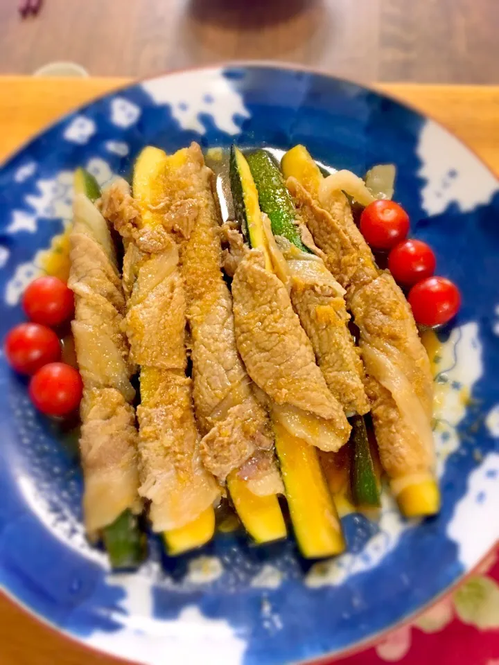 はちみつレモンの豚巻きズッキーニ|Eins1173さん