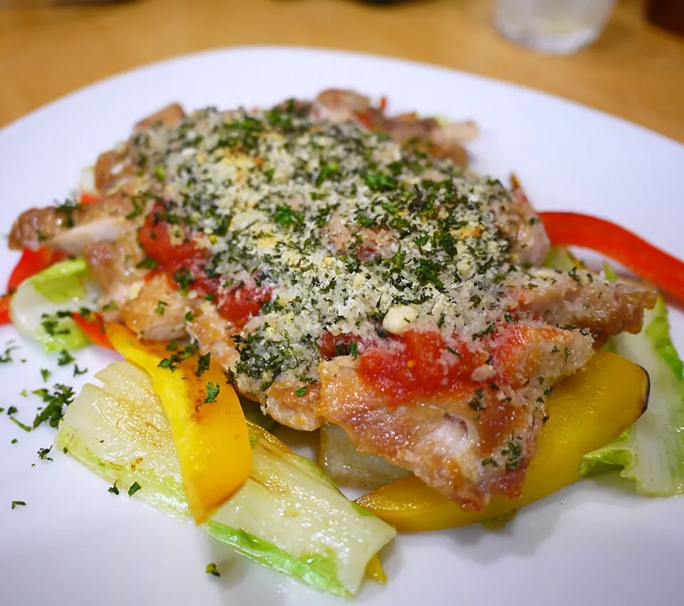 チキンの香草パン粉焼き|沖縄「ピロピロ」ライフさん