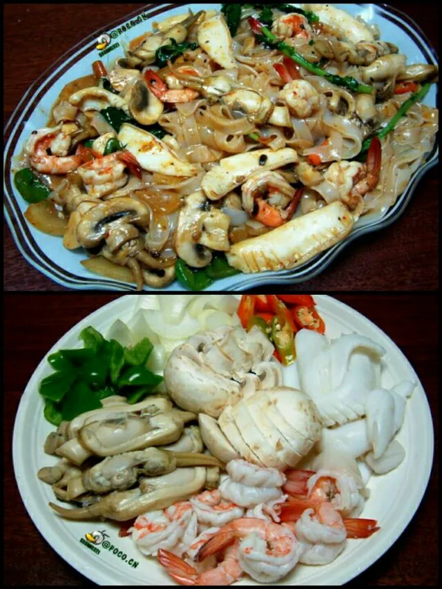 stir-fried pho noodle with seafood|steven z.y.さん