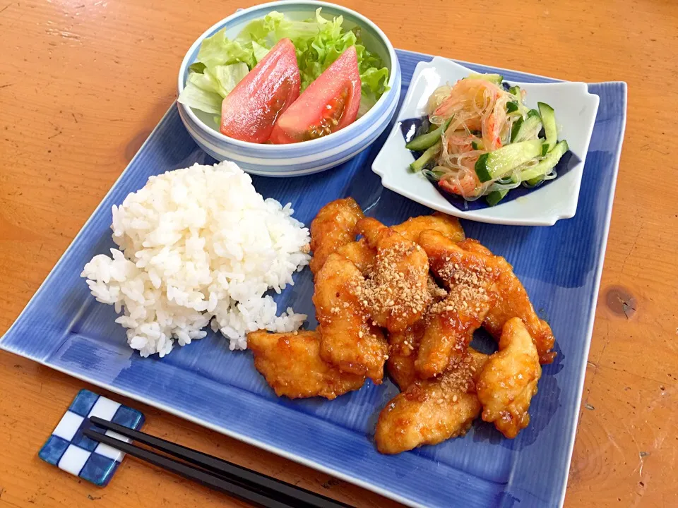 置きご飯 鶏胸肉の甘辛炒め|ルドルフさん