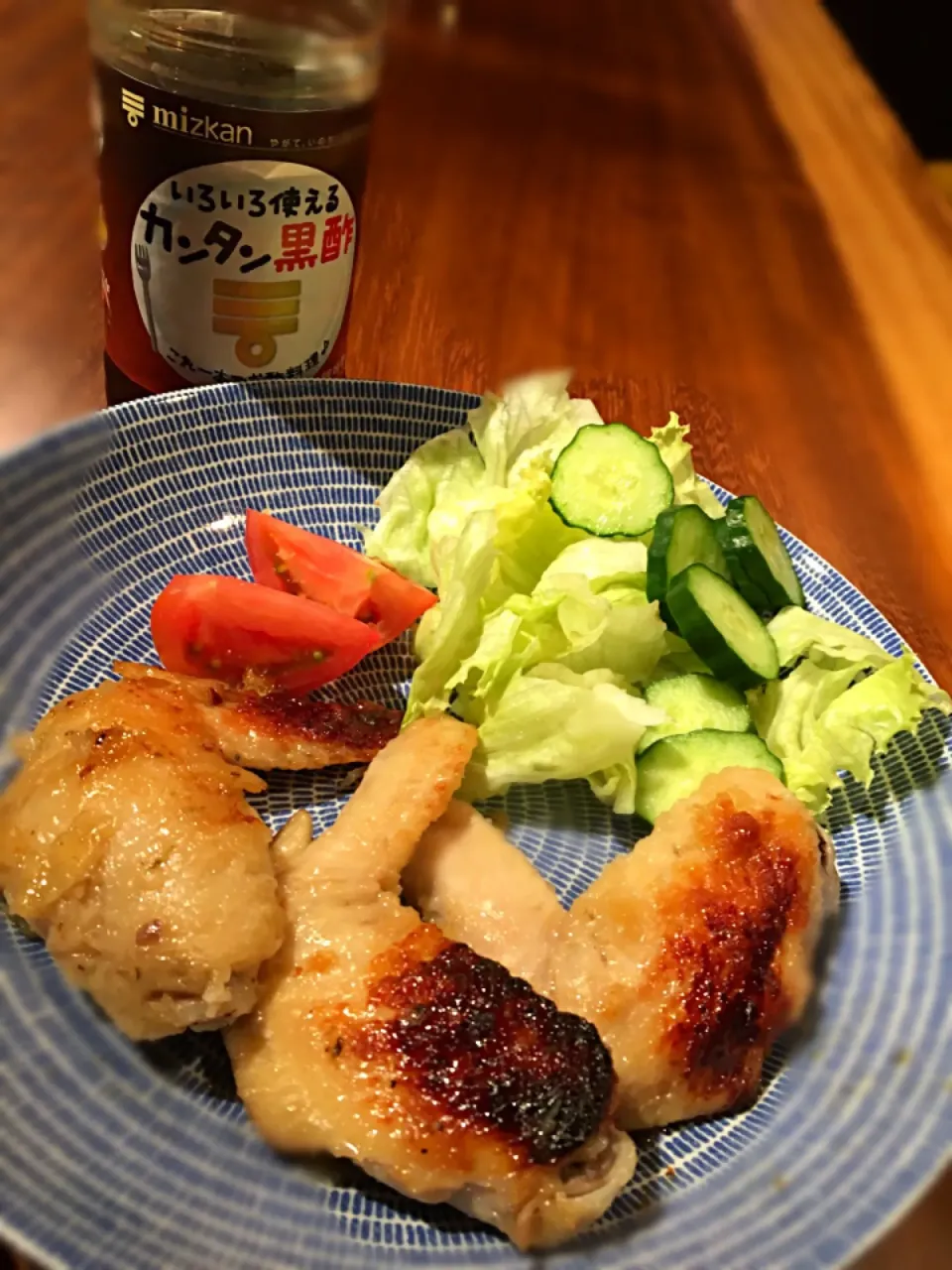 Snapdishの料理写真:手羽先黒酢焼き|Tamaki Oguraさん