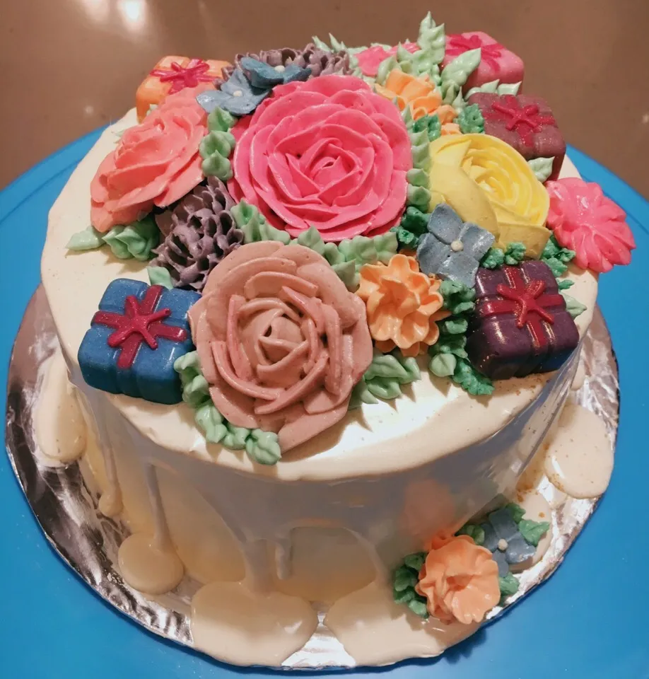 Flowery Birthday Cake 🎂|Anna🍎さん