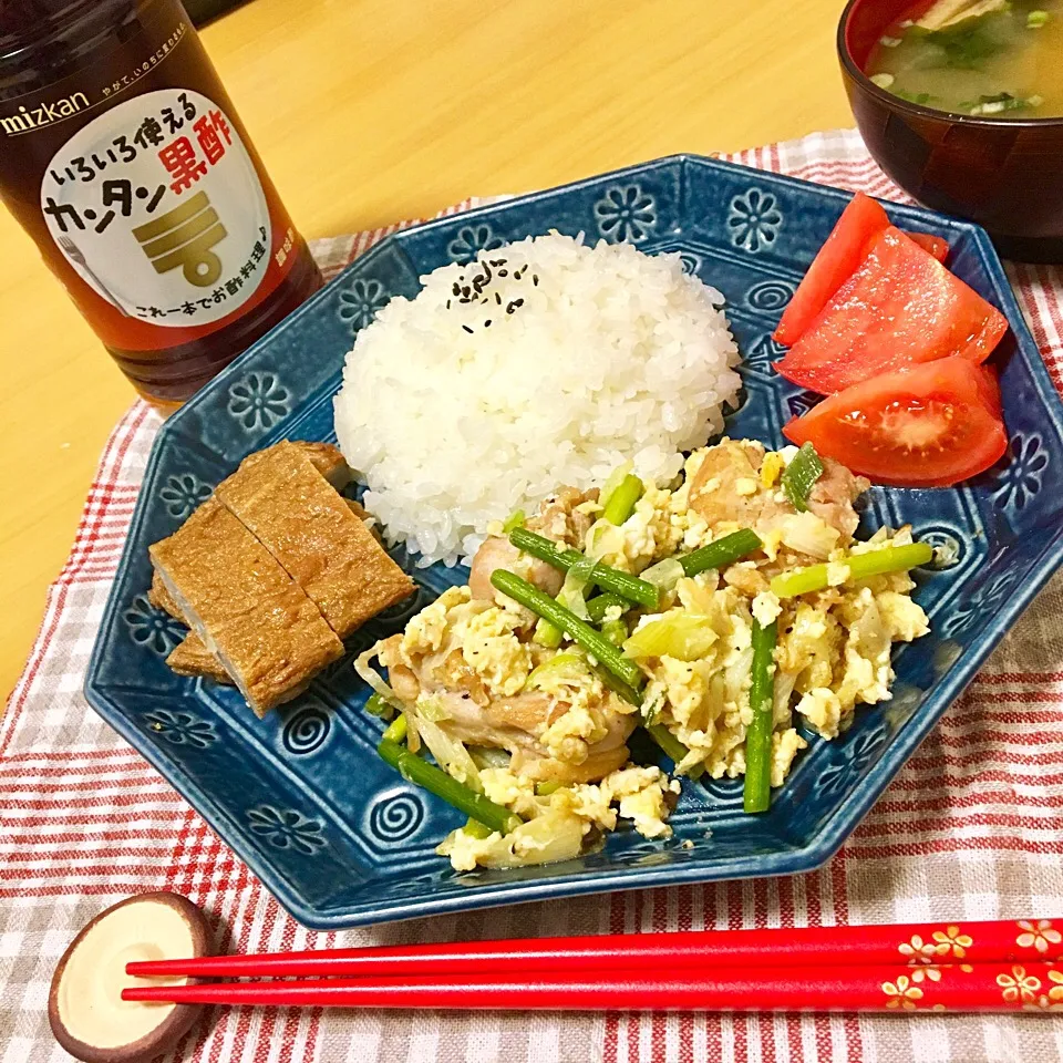 鶏肉のカンタン黒酢炒め 卵あえ|y u iさん