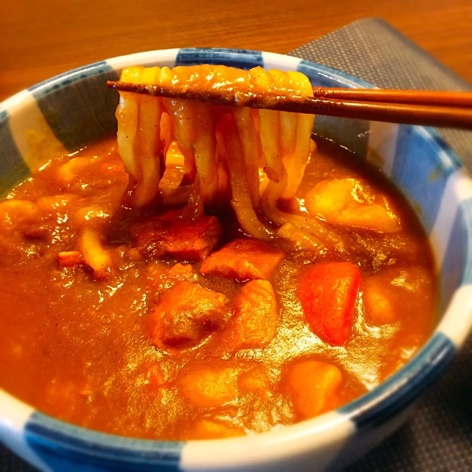 3日目のカレーアレンジ🥄和風カレーうどん🍛🍜|🍎ゆかりんご🍎さん