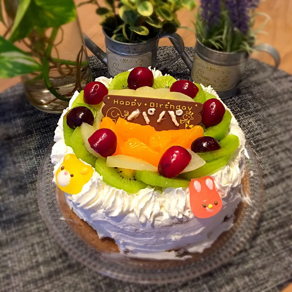 息子と一緒にパパのバースデーケーキ☆|yukopunさん