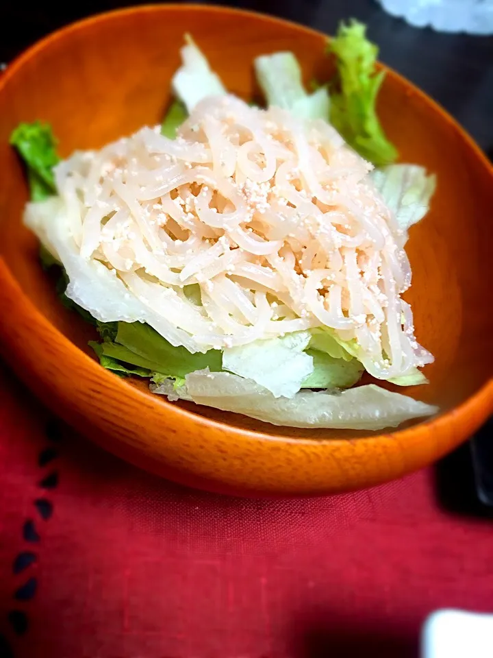 桜央里さんの料理 しらたきのパスタ風🍝たらこのバターレモン醤油🎵|なみさん