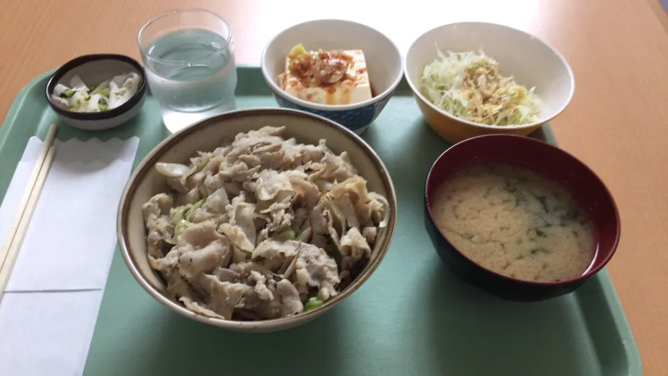 Snapdishの料理写真:塩すた丼  610円|おっちさん